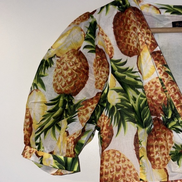 Brooks Brothers Pineapple Print Cotton Midi Dress Size 6 NEW - Picture 12 of 12